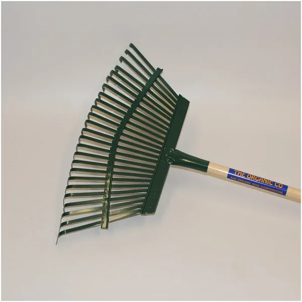 Organic Cal Leaf Rake With Wood 48" Handle - Image 2