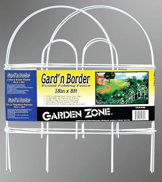 Origin Point 18"x8' White Round Folding Fence