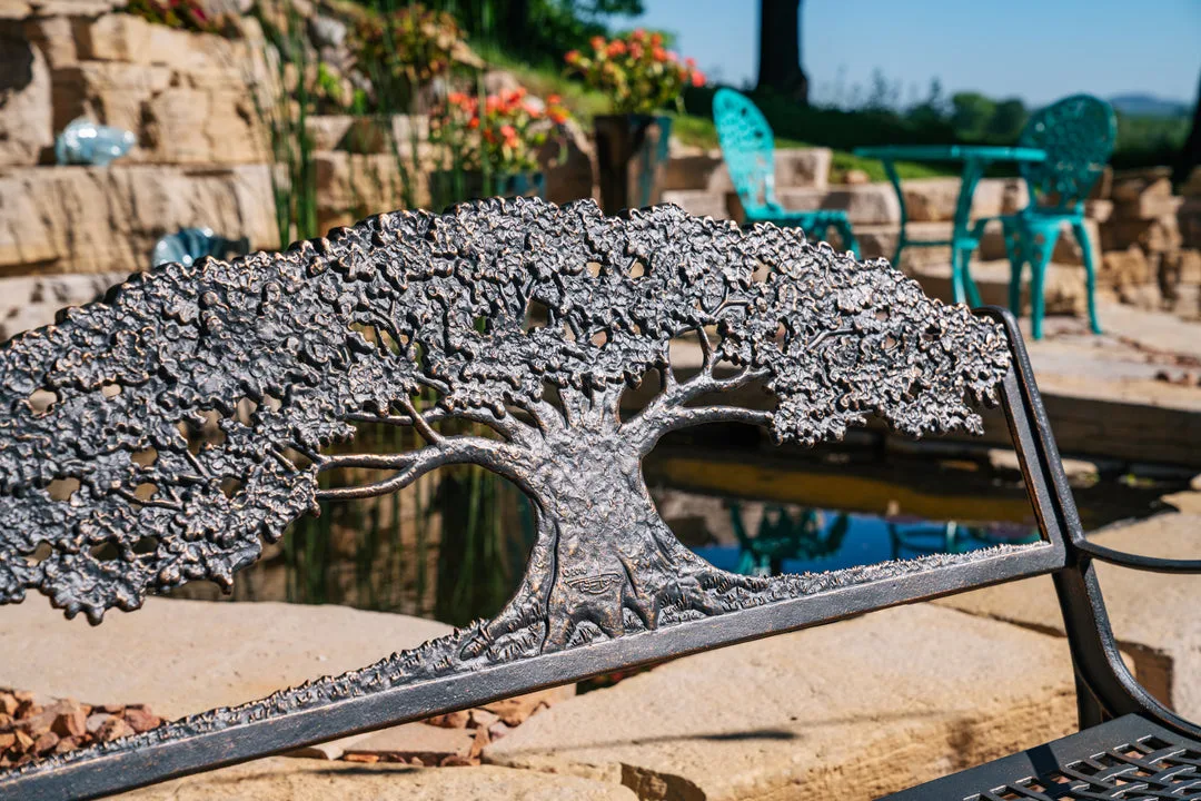 Painted Sky Glider Bench Tree Iron - Image 2