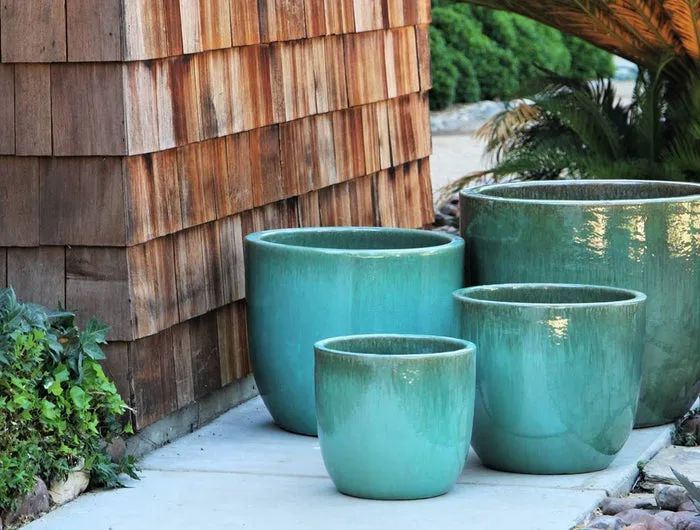 Palm Spring 8" Brush Comb Planter Hbs - Image 2