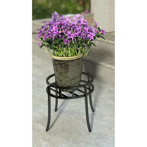 Panacea 10.5" Contemp Plant Stand Black