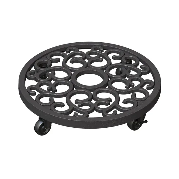 Panacea 12" Cast Iron Scroll Plant Caddy Assorted Colors - Image 2