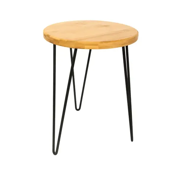 Panacea 16" Steel & Bamboo Mid Century Plant Stand - Image 2