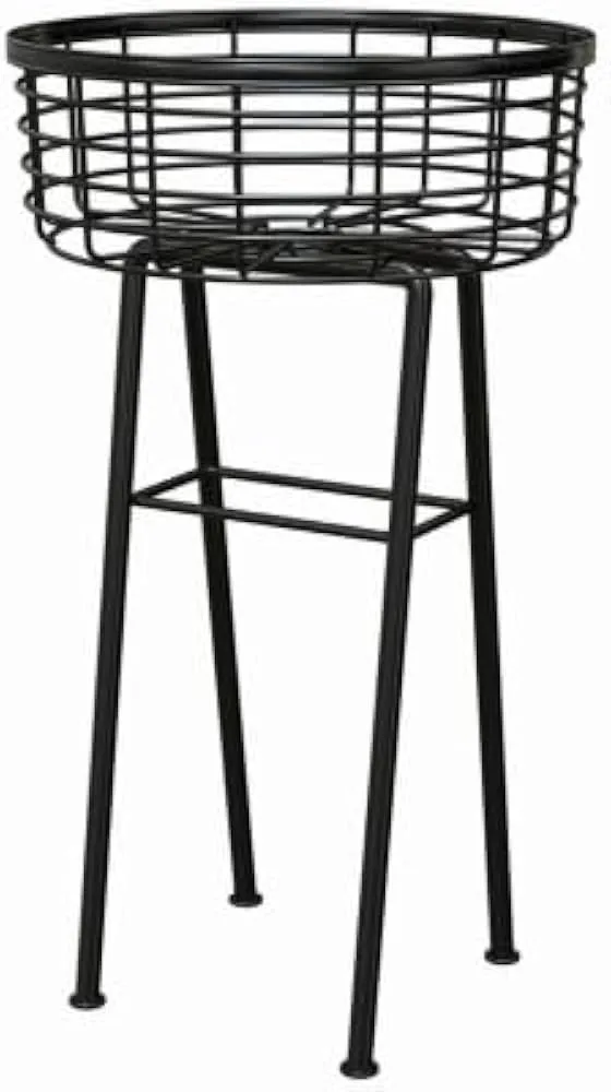 Panacea 20" Modern Farmhouse Wire Basket Plant Stand - Image 2
