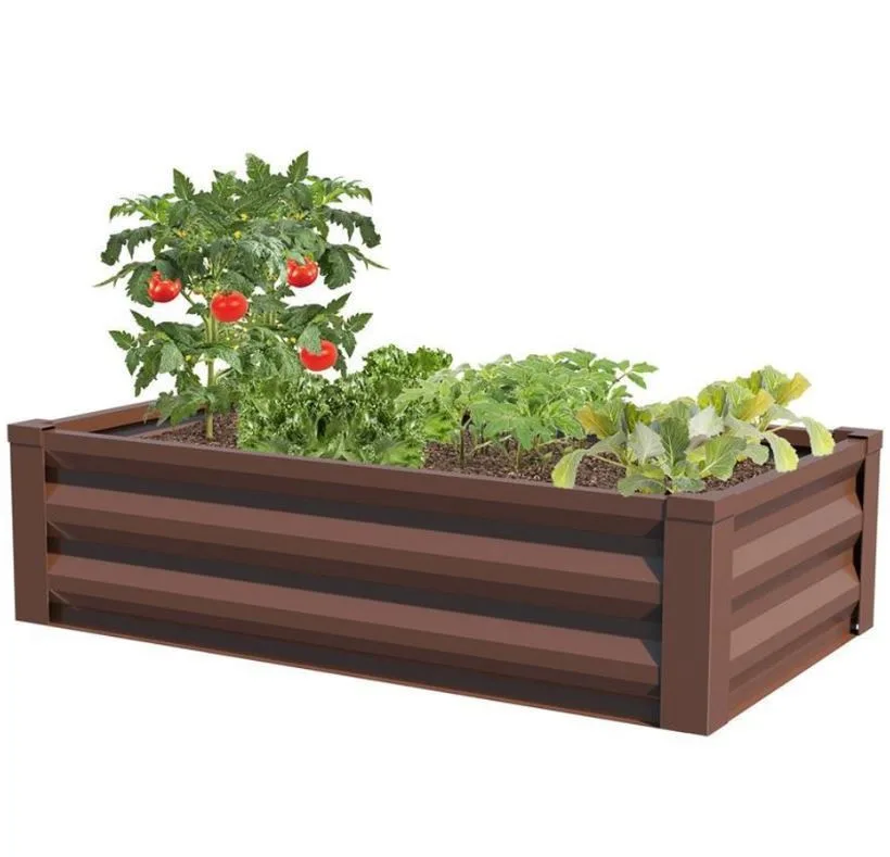 Panacea 22x22x18"H Raised Galvanized Planter - Image 2