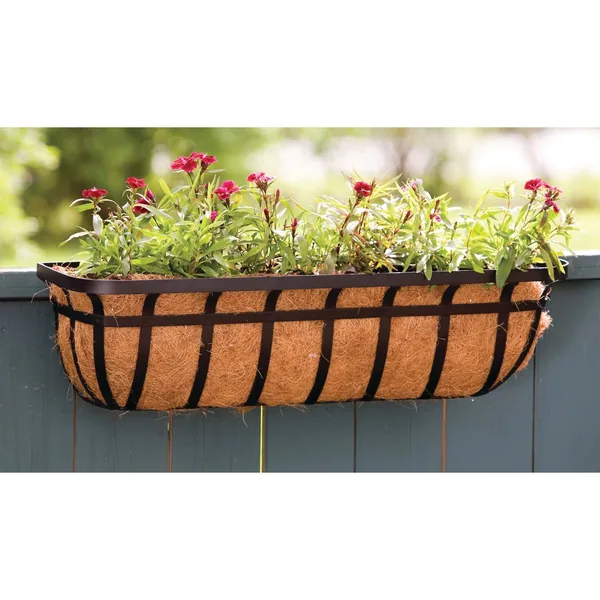 Panacea 30" Flat Iron Series Window / Deck Planter With Liner