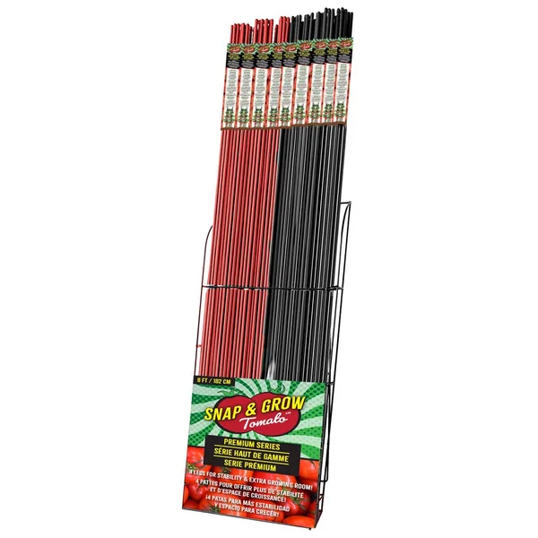 Panacea 30pc 72" Tomato 4 Leg Plant Support Red/Black (Case of 30)