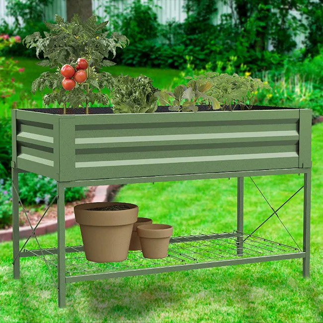 Panacea 32" Raised Planter With Liner Green - Image 2