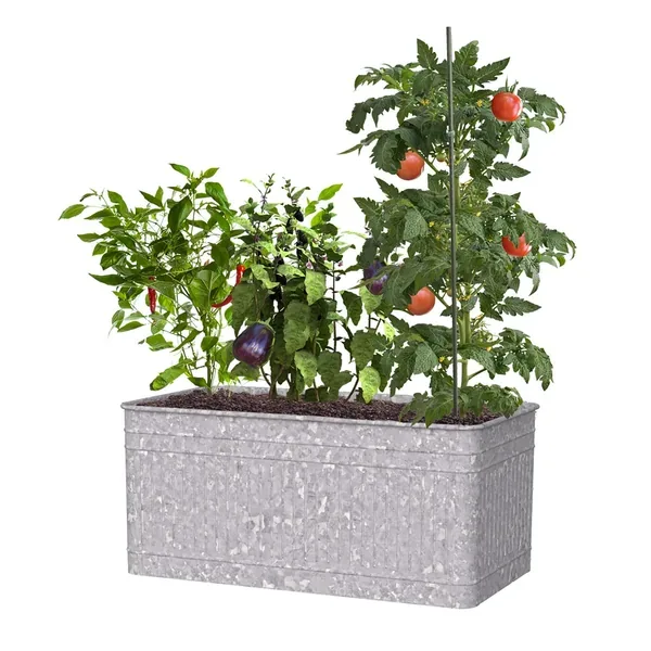 Panacea 40x22x18"H Raised Galvanized Trough - Image 2