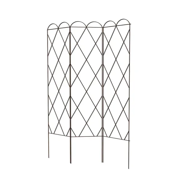 Panacea 60" H Rustic 3 Panel Exp Pea Trellis Rust - Image 2