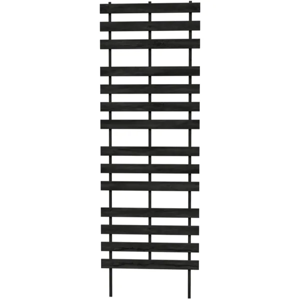Panacea 72" Contemporary Wood Trellis Charcoal Black