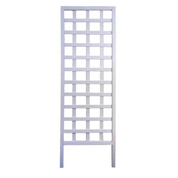 Panacea 72"H x 22"W Wood Square Framed Trellis White - Image 2