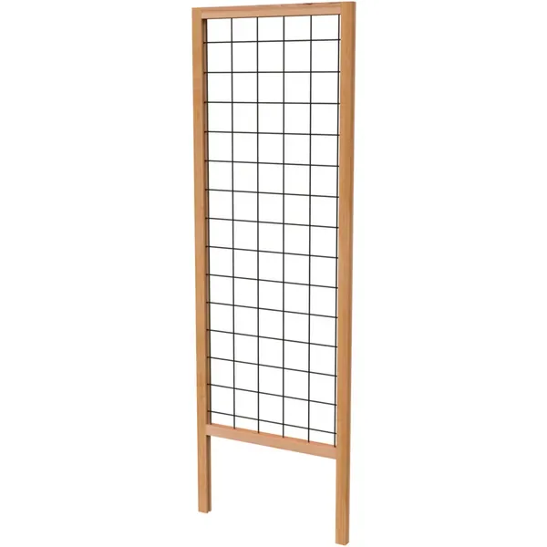 Panacea 72" Wood-Framed Wire Grid Trellis Natural Cedar Finish - Image 2
