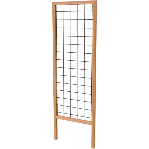Panacea 72" Wood-Framed Wire Grid Trellis Natural Cedar Finish