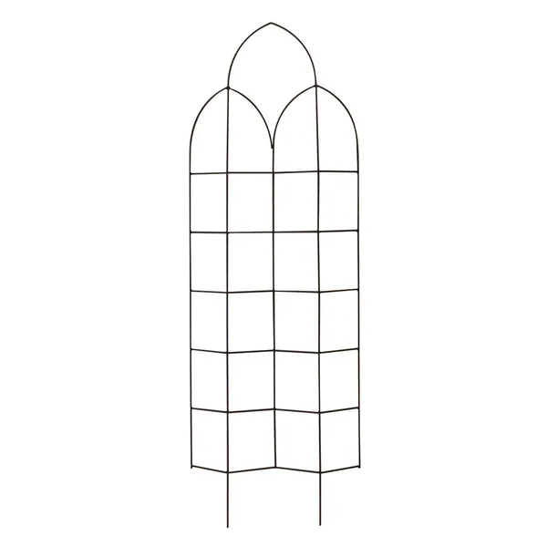 Panacea 72"x24" Black Offset Spires Trellis