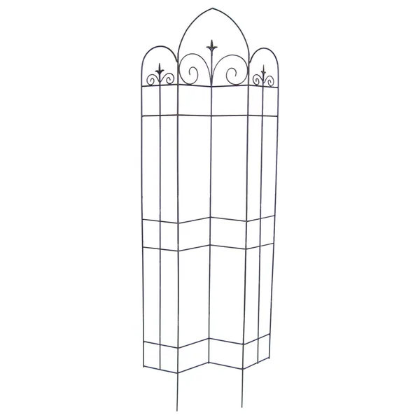 Panacea 72"x24" Offset Finial Trellis Black
