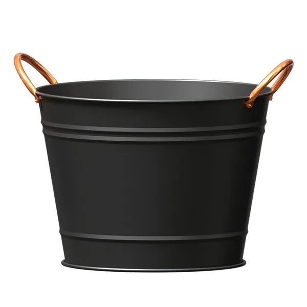 Panacea Washtub Matte Black with Copper Handles