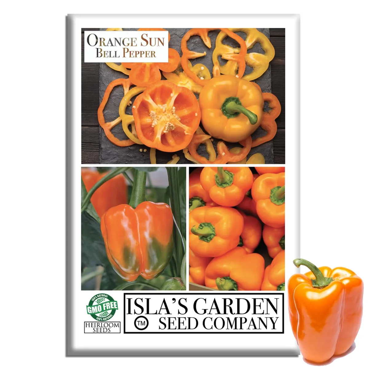Peppers, Orange Blaze Treated 100 Seed Count - Image 2