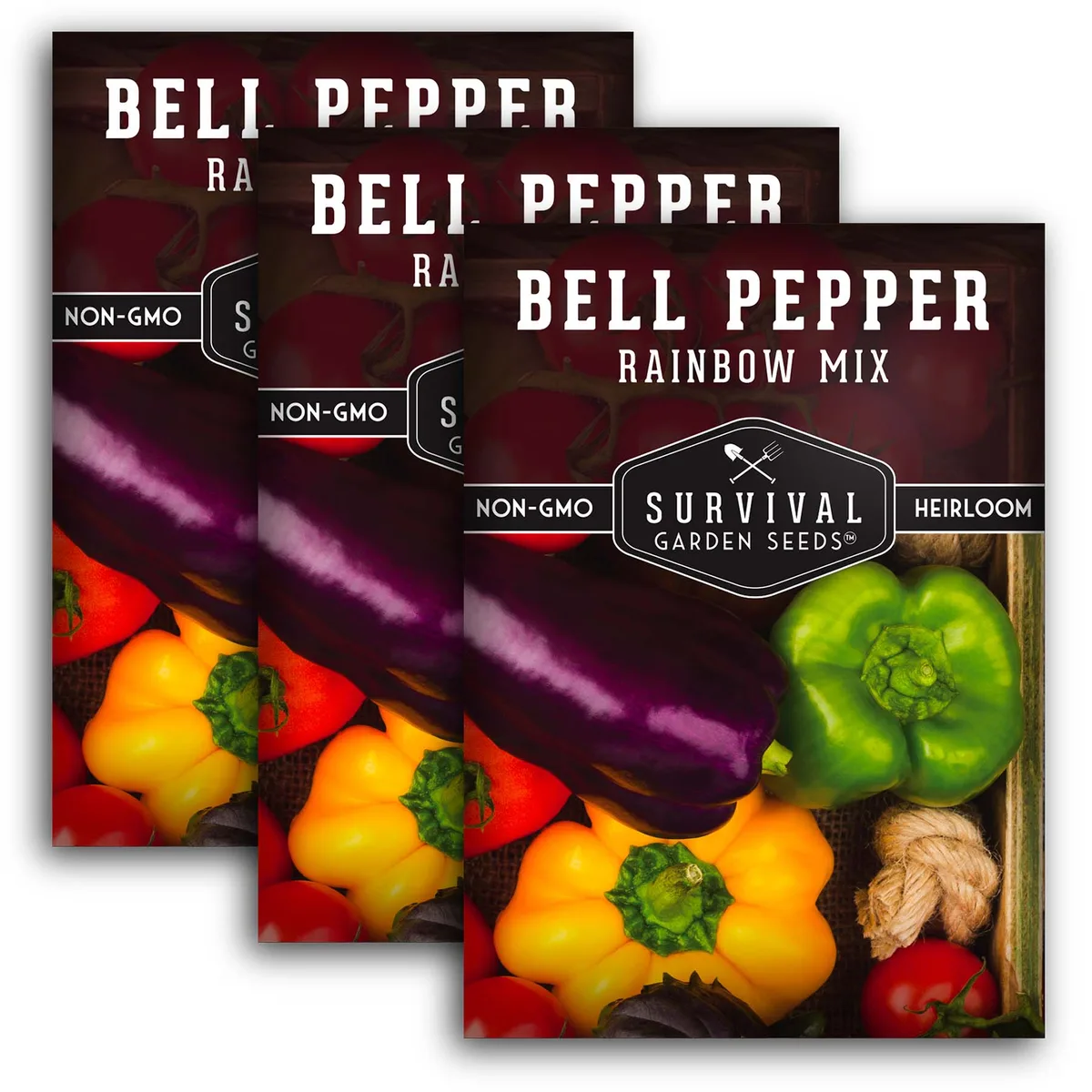 Peppers, Rainbow Bell Blend 1000 Seed Count - Image 2