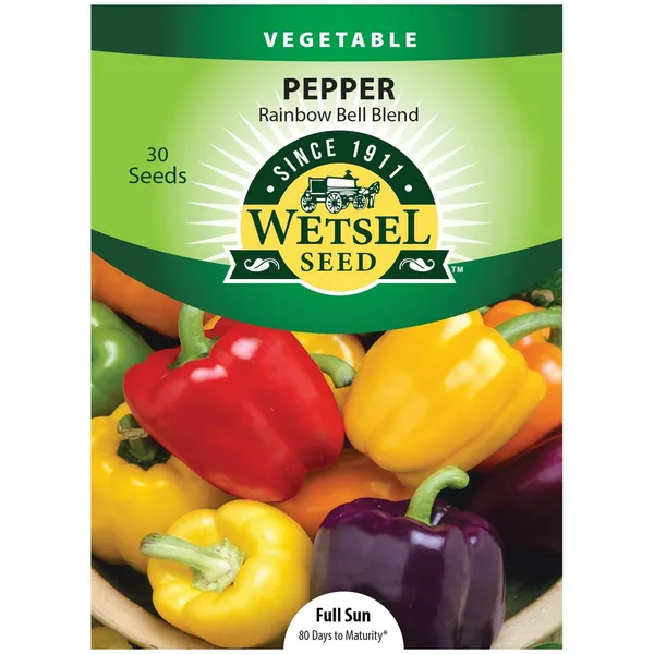 Peppers, Rainbow Bell Blend 30 Seed Count