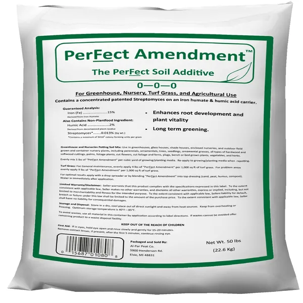 PerFect Amendment 50Lb 15% Iron, 2% Humic Acid+ Streptomyces. Soil amendment. ( actino iron actino-iron )
