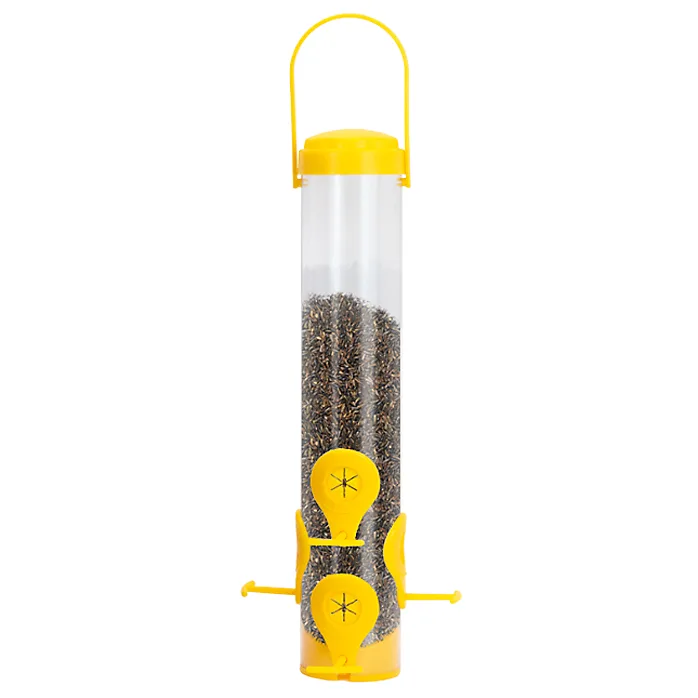 Perky Pet Classic Finch Feeder Yellow with 6 Ports & 1.8lb Capacity - Image 2