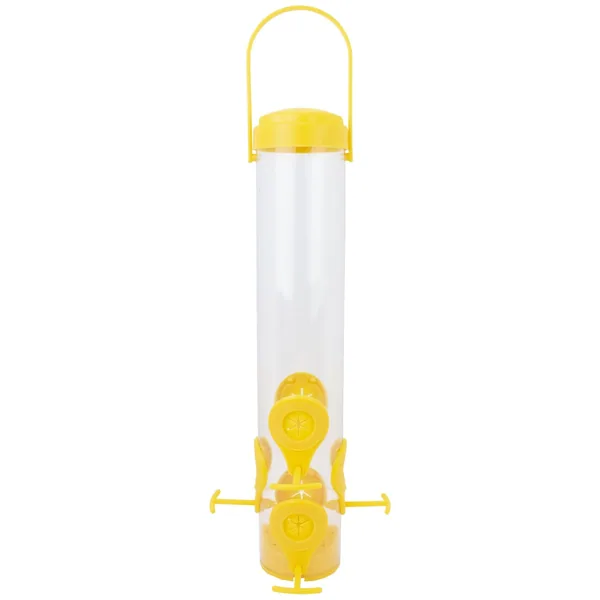 Perky Pet Classic Finch Feeder Yellow with 6 Ports & 1.8lb Capacity