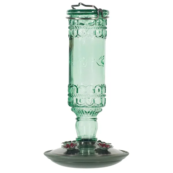 Perky Pet Hummingbird Green Antique Bottle Feeder