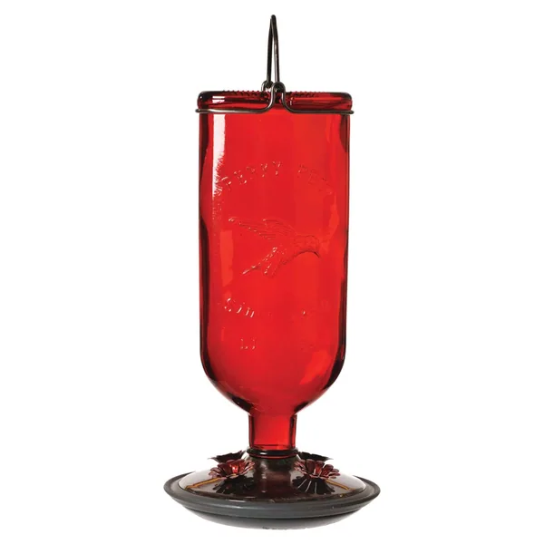 Perky Pet Hummingbird Red Antique Bottle Feeder