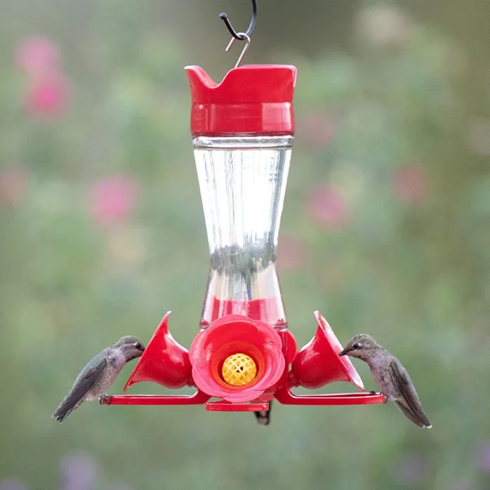 Perky Pet Pinch Waist Red Glass Hummingbird Feeder - Image 2