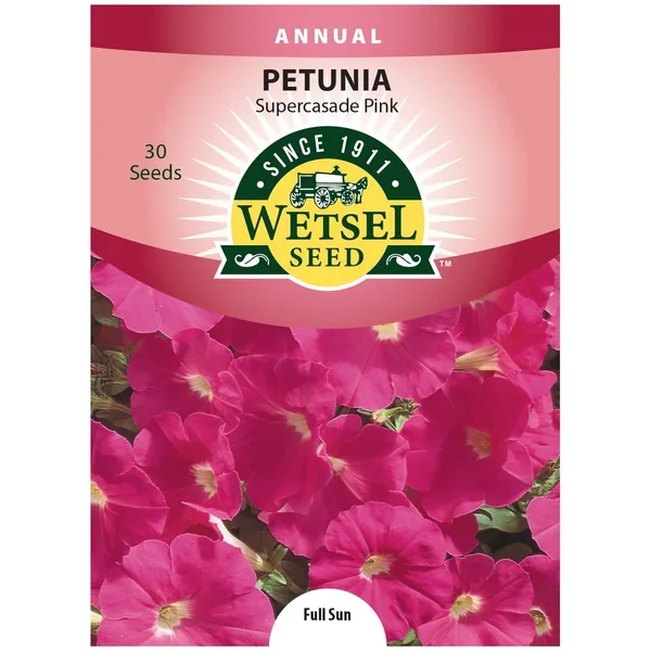 Petunia, Pink Supercascade 30 Seed Count