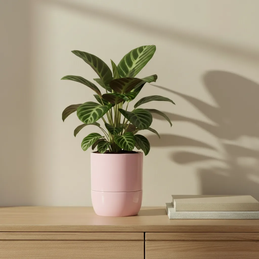 PHG 6.5"X6.5" Urban Dweller Self-Watering Pot Pastel Baby Pink - Image 2