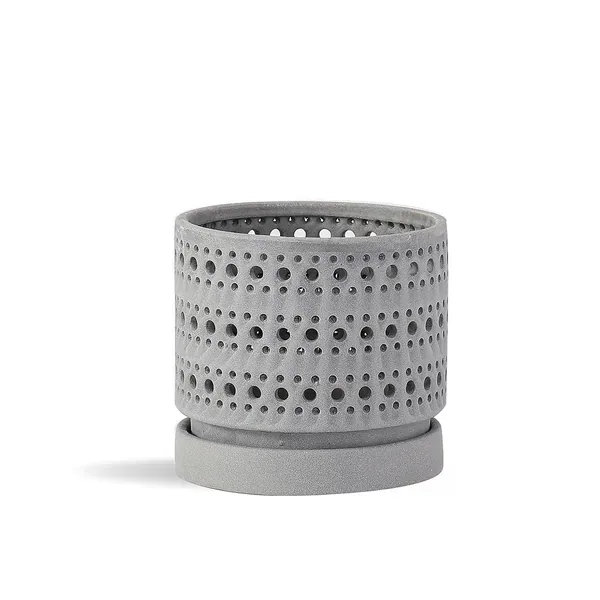 PHG 7.5"x6.5" Moon Gate Orchi Orchid Planter Sand Dim Grey - Image 2