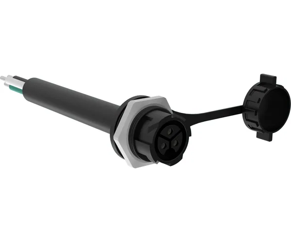PHOTOBIO AC Female Panel mount, 40A M25, Pigtail 6" 10AWG