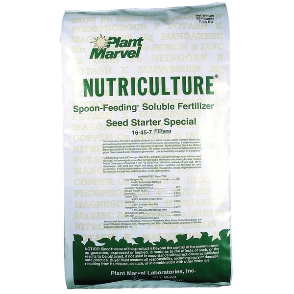 Plant Marvel 16-45-7 Plus Seed Starter Special 25Lb 9-45-15 8-45-14 10-52