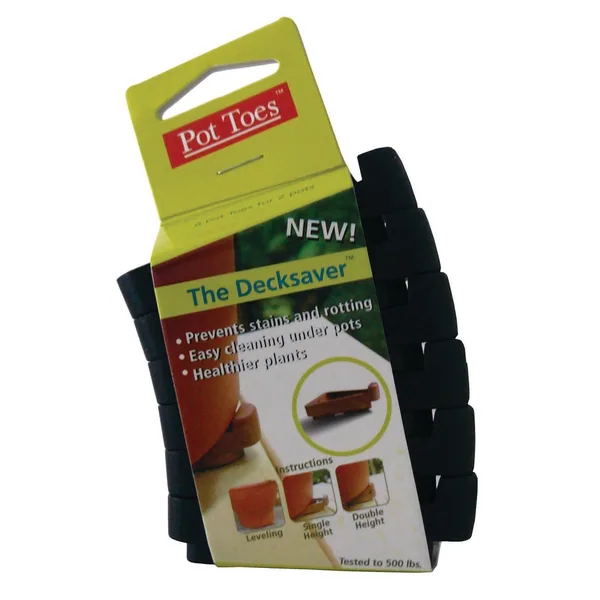Plant Stand Pot Toes 6pk Black Clip Strip