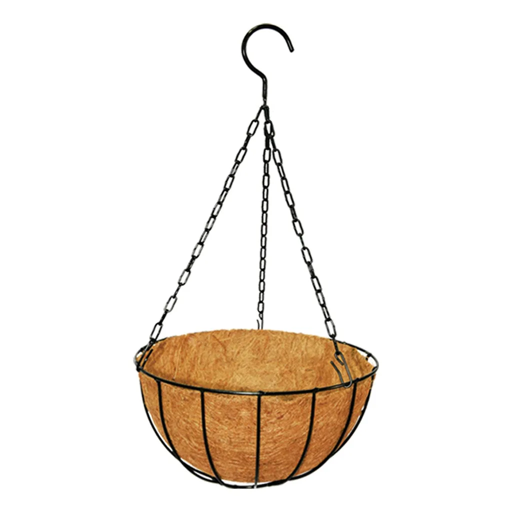 PlantBest 10"/25cm Metal Hanging Basket With Coir Liner - Image 2