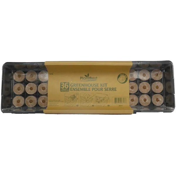 PlantBest 36 35mm Coconut Coir Pellet Greenhouse Kit