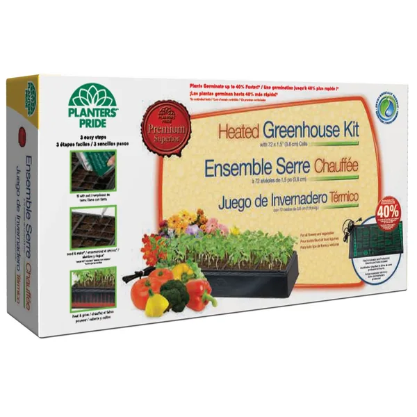PlantBest Heated Greenhouse Kit (Tray Dome,Heat Mat, Base)