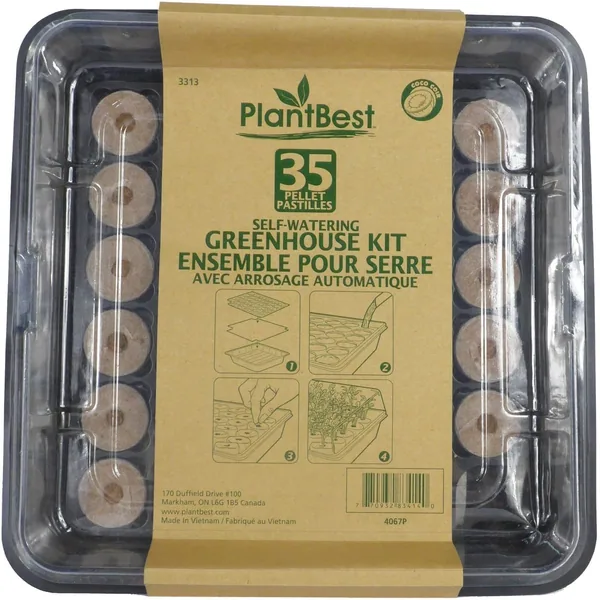PlantBest Premium 35 Pellet Self Watering Greenhouse Kit