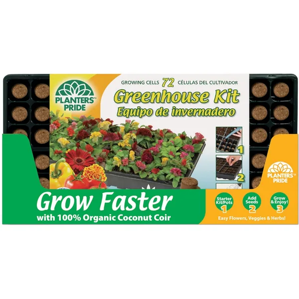 PlantBest Premium 72 Cell Greenhouse Kit with Mix