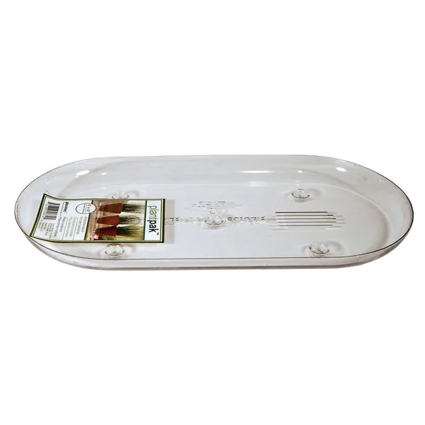 Plastec 6"x12" Plantpak Saucer Oval Clear