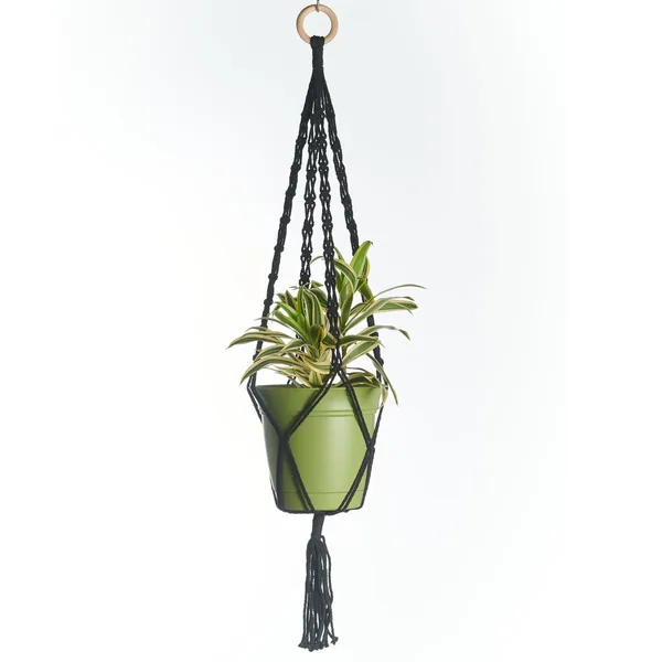 Primitive 40" Woven Link Hanger Black