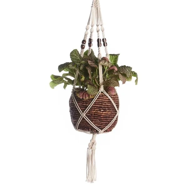 Primitive 42" Woven Cotton Brown Bead - Image 2