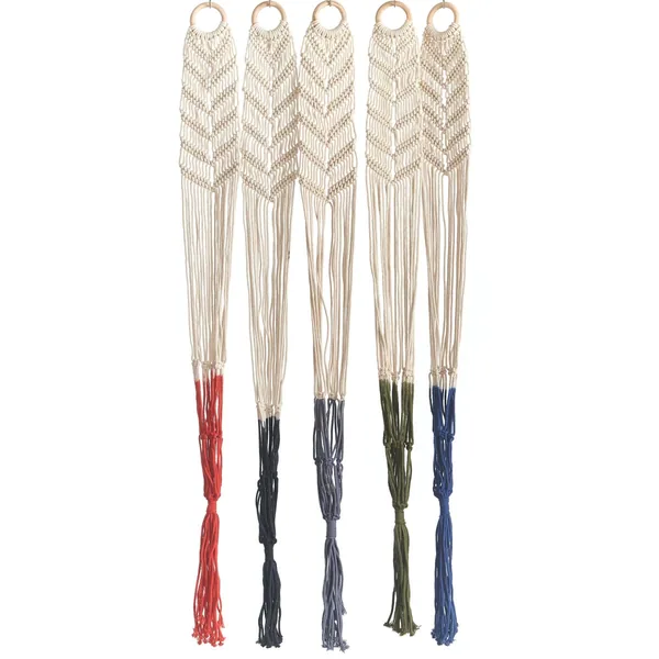 Primitive 48" Macrame Plant Hammock Assorted