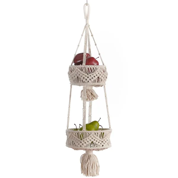 Primitive Double Tier Hanging Utility Basket