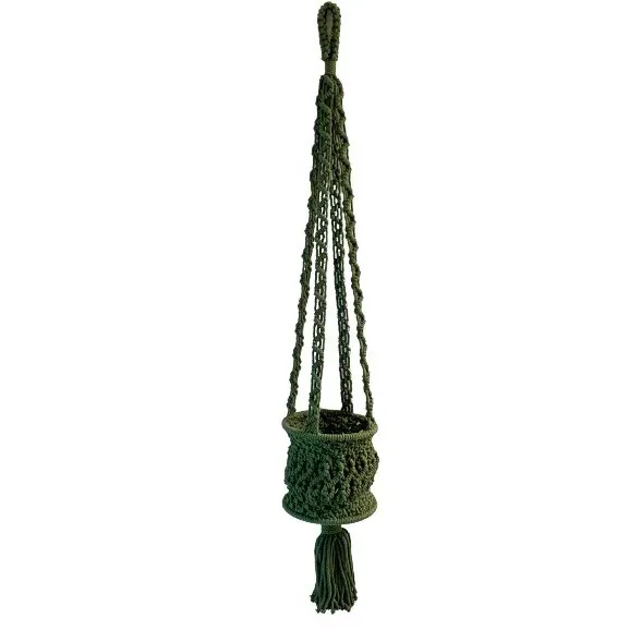 Primitive Hanging Planter Emerald Green - Image 2