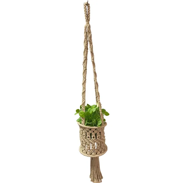 Primitive Hanging Planter Off White