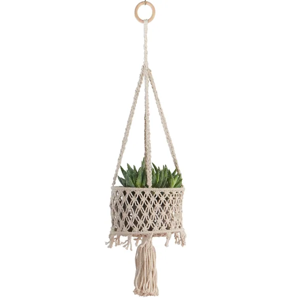 Primitive Hanging Utility Basket Cotton Single Tier