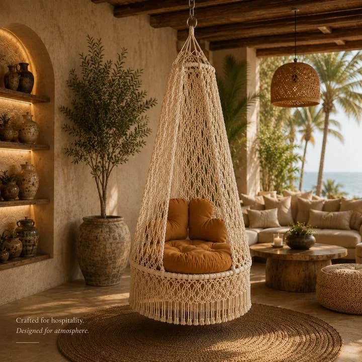 Primitive Macrame Swing Chair - Image 2